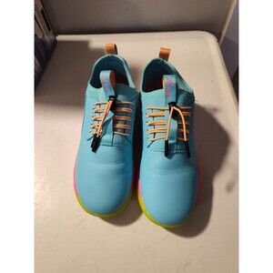Clove Supernova Nursing Shoes Turquoise Blue Pink Slip On Sneaker Drawstring 8W